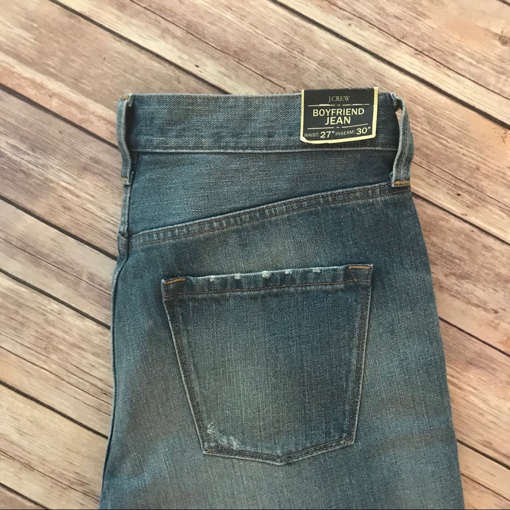 NWT J Crew Boyfriend Jeans w/ slight distressing - Picture 8 of 8